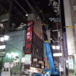 西心斎橋　夜間　屋上キュービクル入替え作業